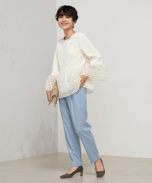 「NOLLEY'S Sophi」 イージーパンツ 36 ライトブルー レディース_画像9