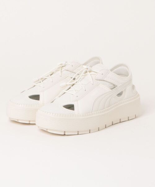 「PUMA」 フラットサンダル 24.5cm オフホワイト レディース_画像5