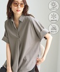 uvカット ブラウス シャツ スキッパーシャツ...の詳細画像3