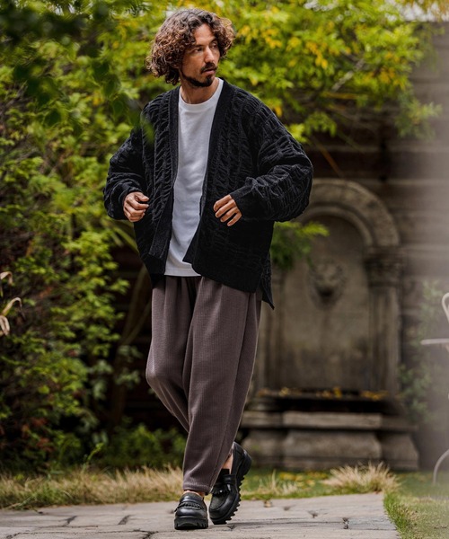 カーディガン mcg3835-Flexiguard Chenille Knit Cardigan ニットカーディガン(A71226cmb) メンズの画像