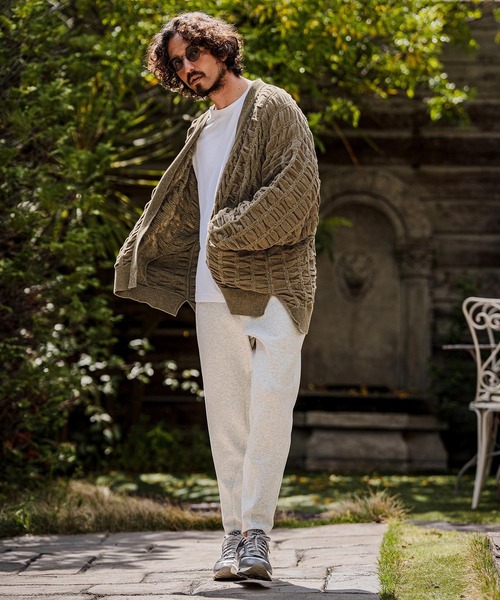 カーディガン mcg3835-Flexiguard Chenille Knit Cardigan ニットカーディガン(A71226cmb) メンズの画像