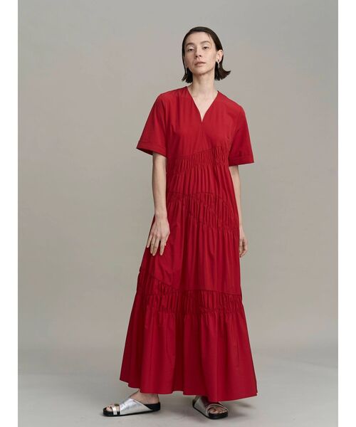 ワンピース SHIRRING GATHER TIERED OP / シャーリングギャザーティアードワンピースの画像