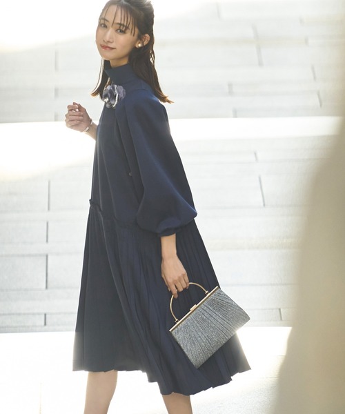 「RUIRUE BOUTIQUE」 半袖ワンピース 3L ブラック レディース_画像5