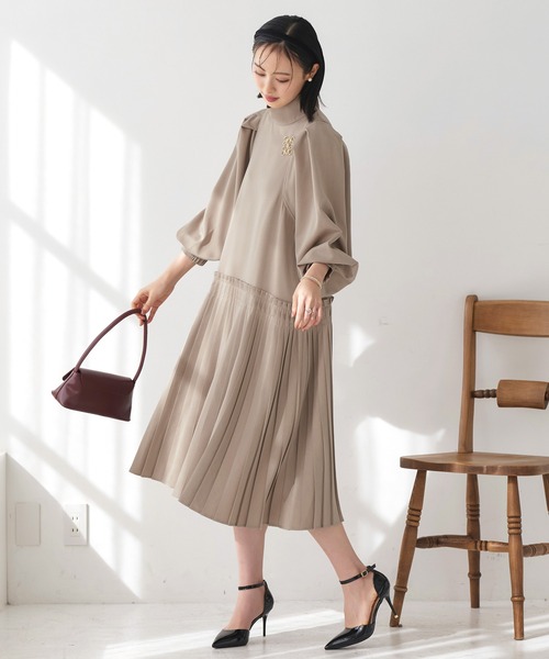 「RUIRUE BOUTIQUE」 半袖ワンピース 3L ブラック レディース_画像7