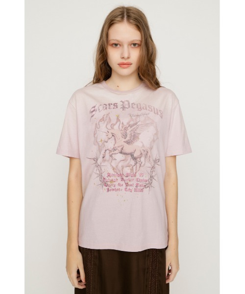 SLY（スライ） tシャツ 半袖 VINTAGE LIKE HORSE PRINT T/SH