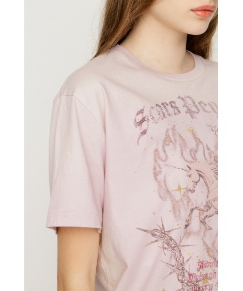 SLY（スライ） tシャツ 半袖 VINTAGE LIKE HORSE PRINT T/SH
