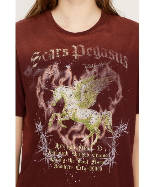 SLY（スライ） tシャツ 半袖 VINTAGE LIKE HORSE PRINT T/SH