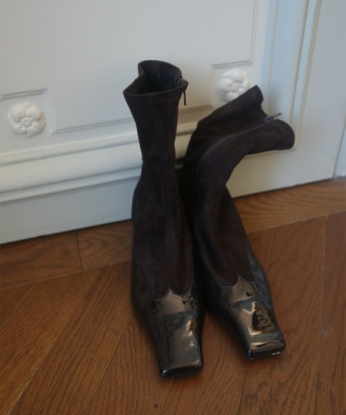 Ameri（アメリ） ショート ブーツ SUEDE WESTERN BOOTS レディース