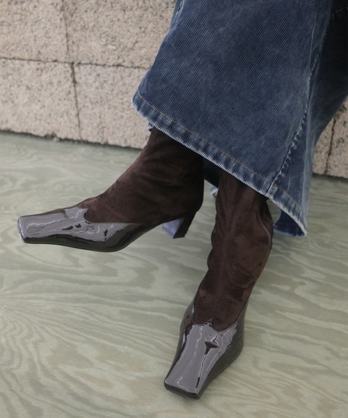 Ameri（アメリ） ショート ブーツ SUEDE WESTERN BOOTS レディース