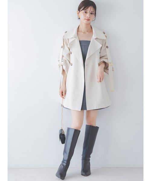 「SNIDEL」 キャミソールワンピース 1 カーキ レディース_画像3