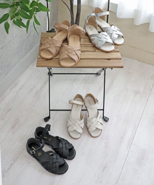 「MODE KAORI」 フラットサンダル 24.5cm ライトブラウン レディース_画像6