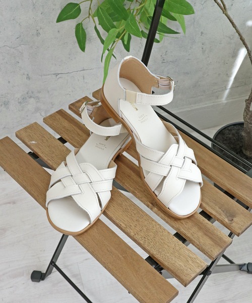 「MODE KAORI」 フラットサンダル 24.5cm ライトブラウン レディース_画像7