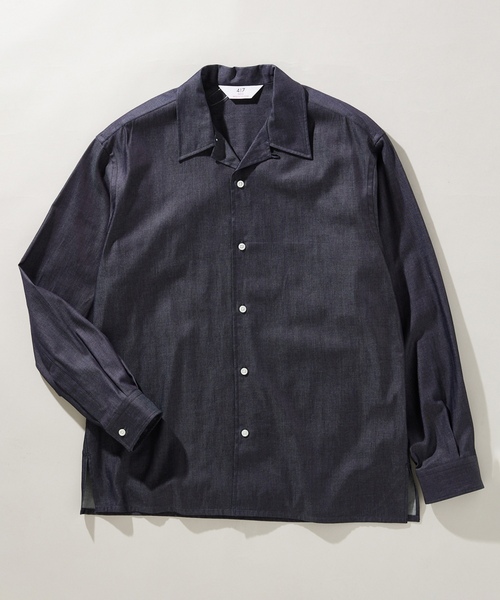 「417 EDIFICE」 長袖シャツ LARGE ネイビー メンズ_画像3