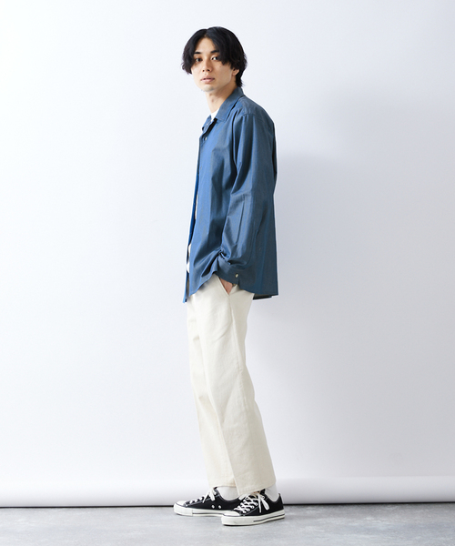 「417 EDIFICE」 長袖シャツ LARGE ネイビー メンズ_画像5
