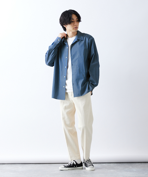 「417 EDIFICE」 長袖シャツ LARGE ネイビー メンズ_画像9