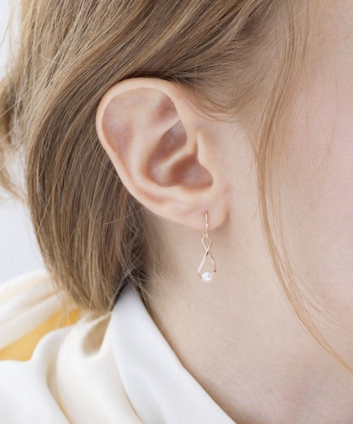 Canal4℃ K10ピンクゴールド パールピアス Canal4℃（カナルヨンドシー） ピアス K10ピンクゴールド パール ピアス