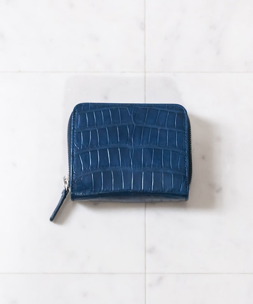 二つ折り財布 財布 HK VIVIAMO ビビアモ セレクト クロコダイルレザーラウンド財布 レディース メンズの画像