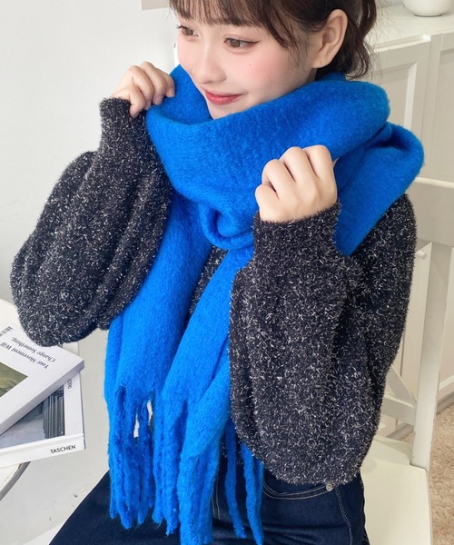 マフラー ストール 「5年連続販売枚数1位」「累計販売枚数22万枚突破！」「34色展開」ボリュームフリンジマフラー レディース | moment+ | 17