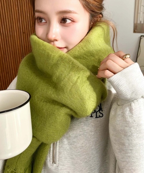 マフラー ストール 「5年連続販売枚数1位」「累計販売枚数22万枚突破！」「34色展開」ボリュームフリンジマフラー レディース | moment+ | 10