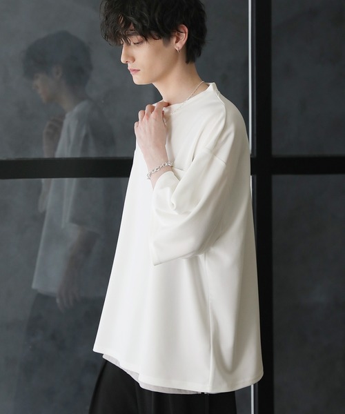 tシャツ 「2点セット」梨地ポケット付きクルービッグTシャツ＆ロングタンクトップアンサンブルセット メンズ レディース | ブランド登録なし | 11