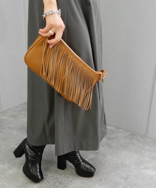 minia（ミニア） ショルダーバッグ バッグ フリンジショルダーバッグ 