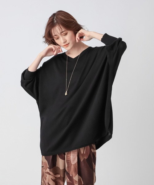 したシルエ ニット PayPayモール店 - 通販 - PayPayモール 上品なカジュアル感を演出 カシミヤ混2WAYワイドポンチョニット ZOZOTOWN サイズガイ