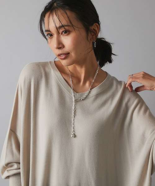 したシルエ ニット PayPayモール店 - 通販 - PayPayモール 上品なカジュアル感を演出 カシミヤ混2WAYワイドポンチョニット ZOZOTOWN サイズガイ