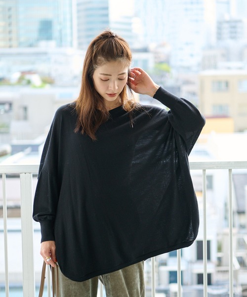したシルエ ニット PayPayモール店 - 通販 - PayPayモール 上品なカジュアル感を演出 カシミヤ混2WAYワイドポンチョニット ZOZOTOWN サイズガイ