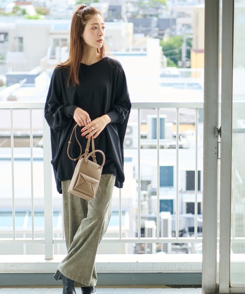 したシルエ ニット PayPayモール店 - 通販 - PayPayモール 上品なカジュアル感を演出 カシミヤ混2WAYワイドポンチョニット ZOZOTOWN サイズガイ