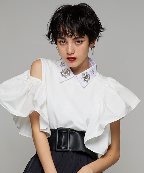 tシャツ Tシャツ フリルカットTシャツ