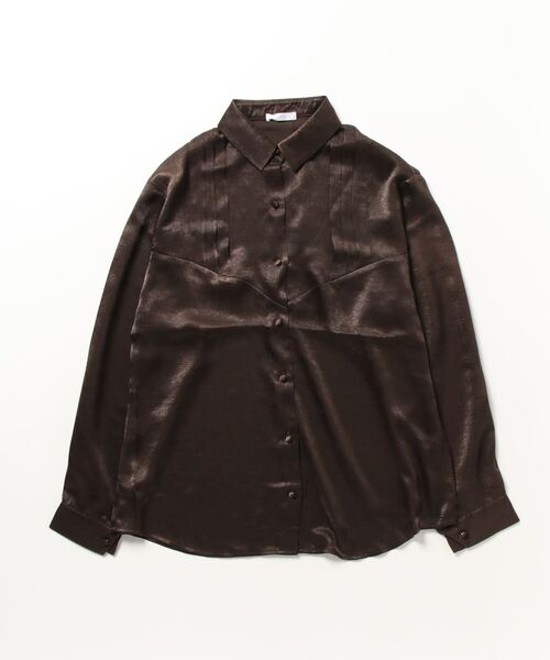 シャツ ブラウス SATIN SHIRT