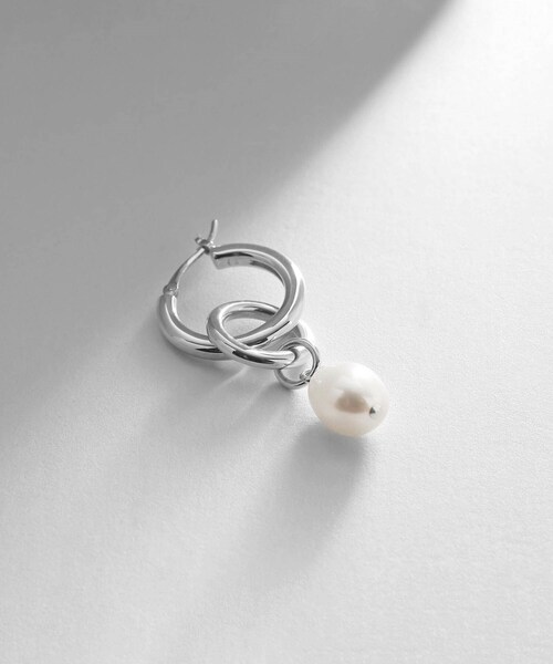 COCOSHNIK（ココシュニック） ピアス シルバー フープピアス パール