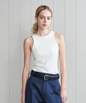タンクトップ ノースリーブ 「H」リブアメリカ...の詳細画像1