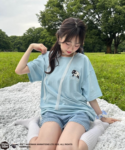 AS KNOW AS（アズノゥアズ） tシャツ アクリルキーホルダー付き ひつじ