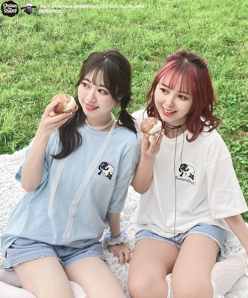 AS KNOW AS（アズノゥアズ） tシャツ アクリルキーホルダー付き ひつじ