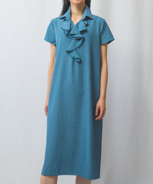 【未使用28600円】ナラカミーチェ♦️春物✨完売 幾何柄フリルワンピース NARACAMICIE（ナラカミーチェ） ワンピース 「br」「NARACAMICIE」衿