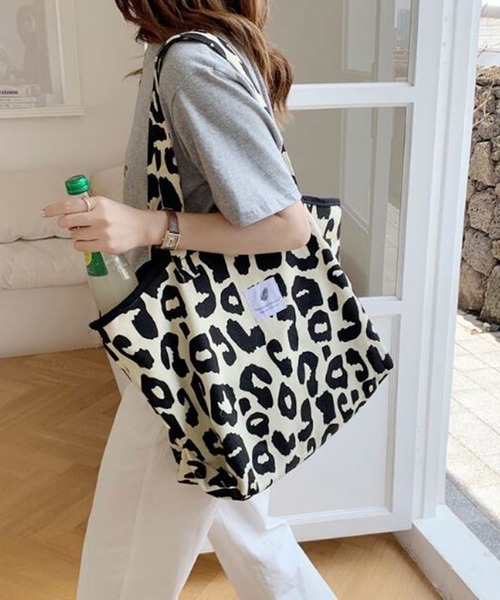 NinaetLina トートバッグ レオパード柄トートバック レディース