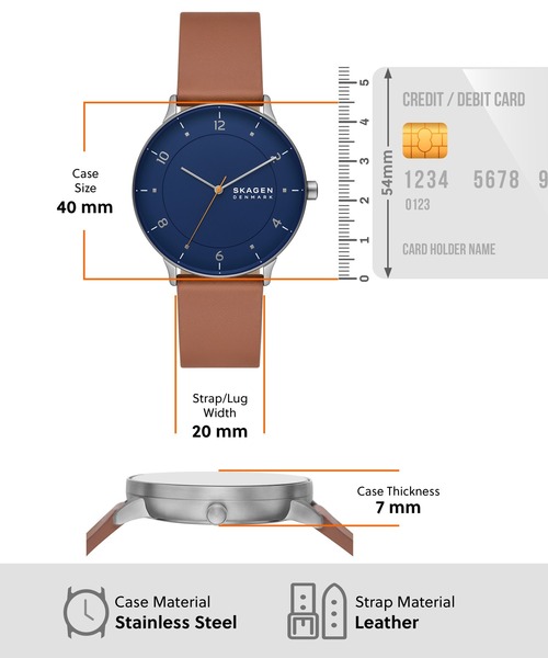 SKAGEN 腕時計 スカーゲン メンズ アナログ レザー SKW6885