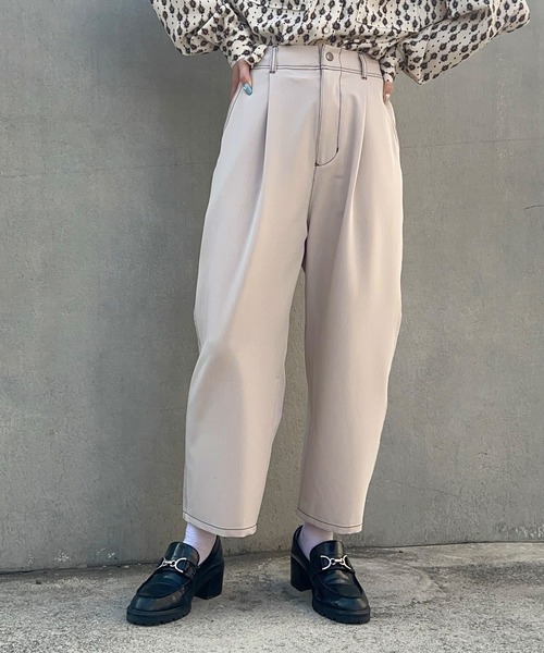 179/WG パンツ 配色ステッチサルエルパンツ レディース : ZOZOTOWN