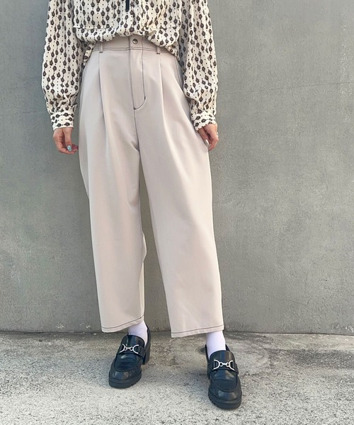 179/WG パンツ 配色ステッチサルエルパンツ レディース : ZOZOTOWN