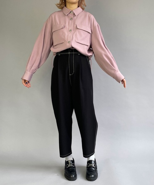 179/WG パンツ 配色ステッチサルエルパンツ レディース : ZOZOTOWN