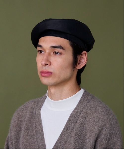 arth 帽子 ベレー帽 Leather Beret / アース メンズ レディース