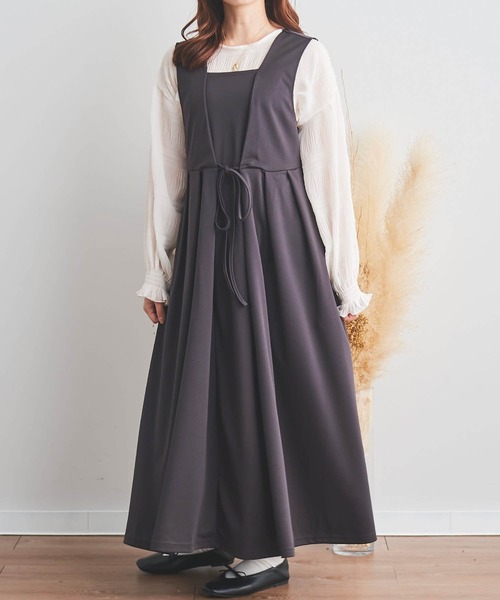 現行白タグ付き✨MAX&Co. ウエストリボン付きひざ丈ワンピース 現行白タグ付き✨MAX&Co. ウエストリボン付きひざ丈ワンピース