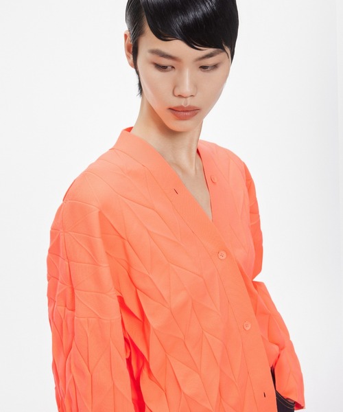 JNBY ニット セーター Geometric Pressed-pleats Loose-fit