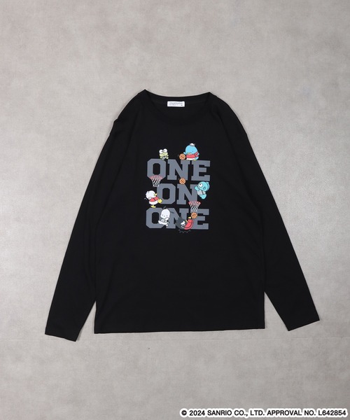 Tシャツ(長袖+七分) SANRIO/MASU/CITYSHOP/SPIKY TOP - WHITE sanrio（サンリオ） tシャツ sanrio characters はぴだんぶい 長袖T