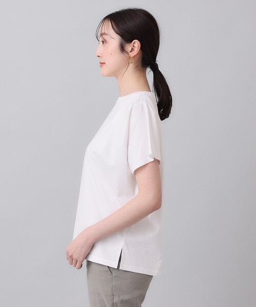 美品 アンタイトル コットンタックスリーブシャツ 洗える オーバーサイズ 1 UNTITLED tシャツ 「コットン100／8色展開」肩タックプル