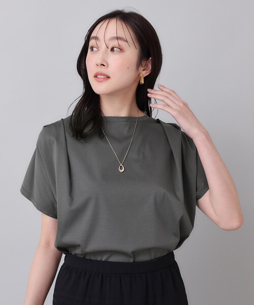 新品☆未着用タグ付き【UNTITLED】トップス プルオーバー UNTITLED tシャツ 「コットン100／8色展開」肩タックプル