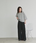 tシャツ ワイドシルエット ショート丈Tシャツ...の詳細画像1