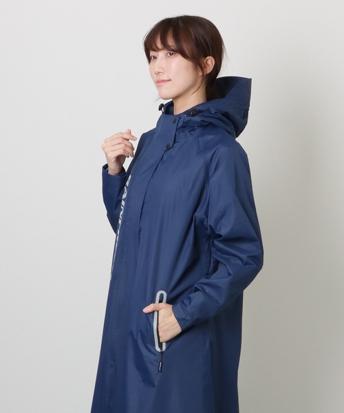 Lace Ladies レインコート カッパ 配色 ライン フーデット