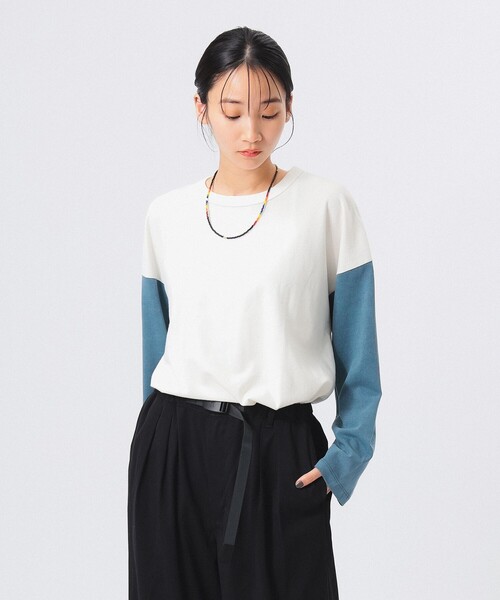 祝開店！大放出セール開催中 tシャツ BOY BEAMS SCREEN ロングスリーブ 2トーン 別注 / STARS トップス